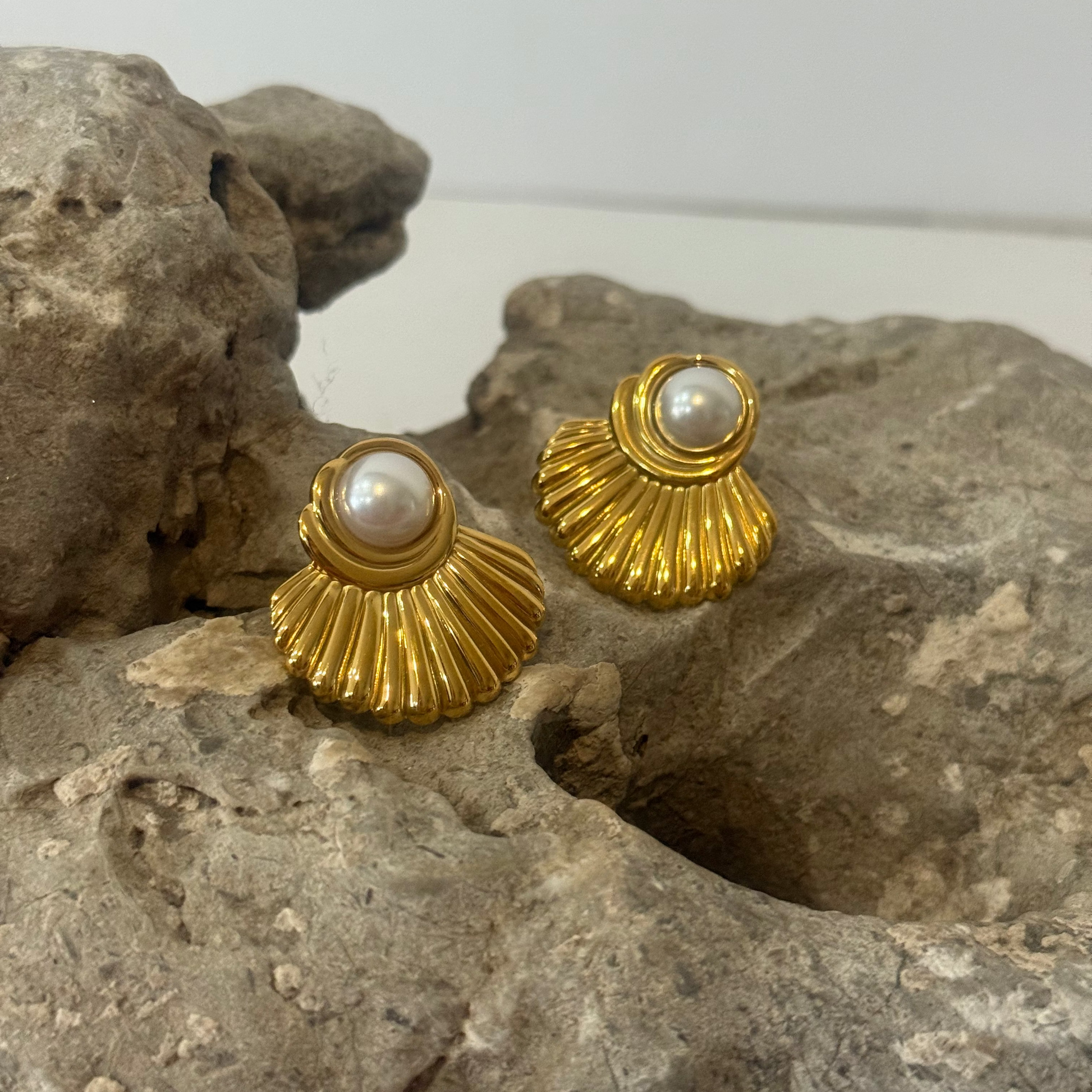 Arete Shell Con Perla